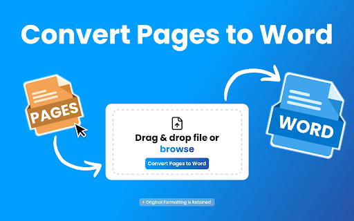 Convert Pages to Word  from Chrome web store to be run with OffiDocs Chromium online