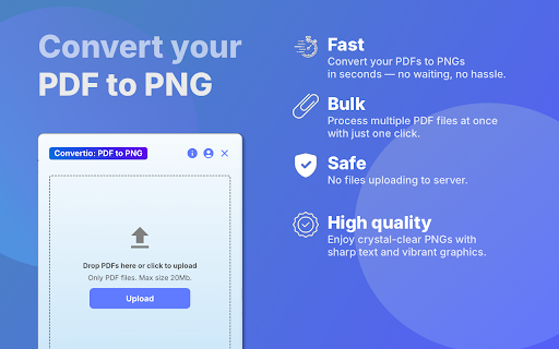 Convert PDF to PNG  from Chrome web store to be run with OffiDocs Chromium online