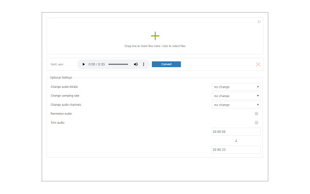 Convert to MP3  from Chrome web store to be run with OffiDocs Chromium online