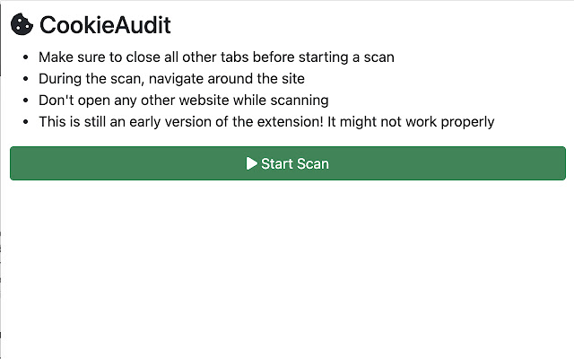 CookieAudit  from Chrome web store to be run with OffiDocs Chromium online
