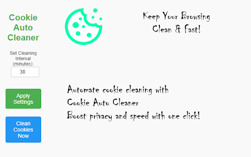 Cookie Auto Cleaner  from Chrome web store to be run with OffiDocs Chromium online
