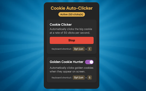 Cookie Auto Clicker  from Chrome web store to be run with OffiDocs Chromium online