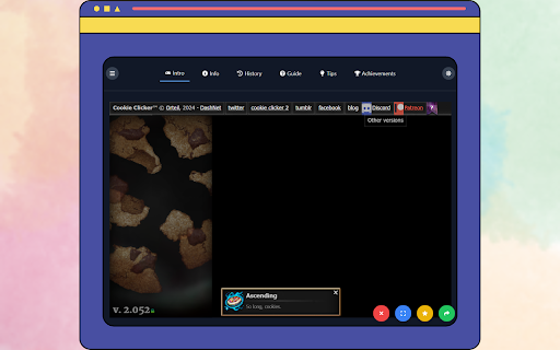 Cookie Clicker Unblocked Game  from Chrome web store to be run with OffiDocs Chromium online