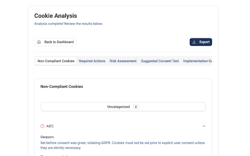 CookieComply  from Chrome web store to be run with OffiDocs Chromium online