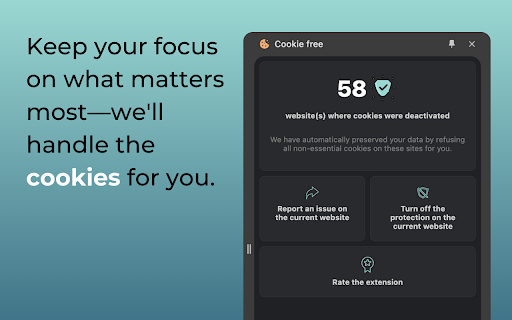 Cookie free  from Chrome web store to be run with OffiDocs Chromium online
