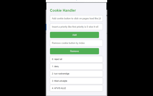 Cookie Handler  from Chrome web store to be run with OffiDocs Chromium online