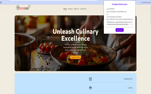 Cookies Extractor  from Chrome web store to be run with OffiDocs Chromium online