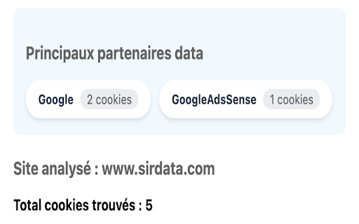 Cookies Scanner by Sirdata  from Chrome web store to be run with OffiDocs Chromium online