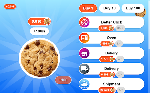 Cookie Tycoon  from Chrome web store to be run with OffiDocs Chromium online