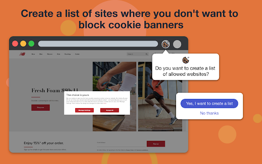 Cookie Whitelist | Accept all cookies  from Chrome web store to be run with OffiDocs Chromium online