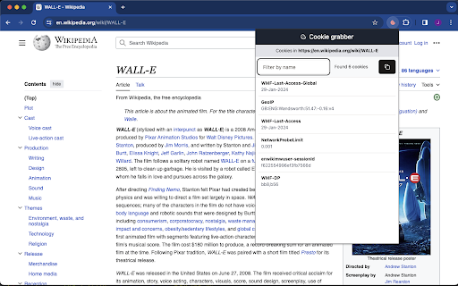 Cookie workshop  from Chrome web store to be run with OffiDocs Chromium online
