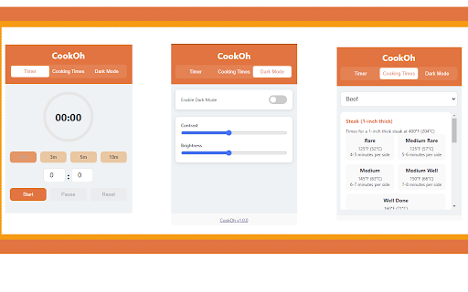 CookOh Cooking Companion  from Chrome web store to be run with OffiDocs Chromium online