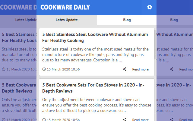 Cook Ware Daily Latest Blog News  from Chrome web store to be run with OffiDocs Chromium online