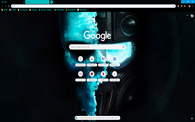 Cool Blue Skull  from Chrome web store to be run with OffiDocs Chromium online