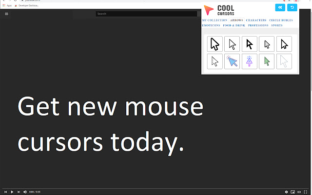 Cool Cursors for Chrome™  from Chrome web store to be run with OffiDocs Chromium online