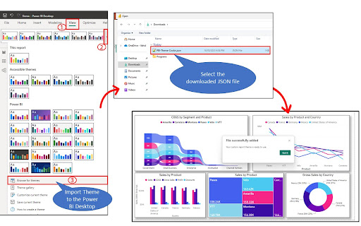Coolors to Power BI Theme  from Chrome web store to be run with OffiDocs Chromium online