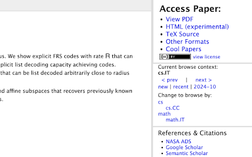 Cool Papers Redirector  from Chrome web store to be run with OffiDocs Chromium online