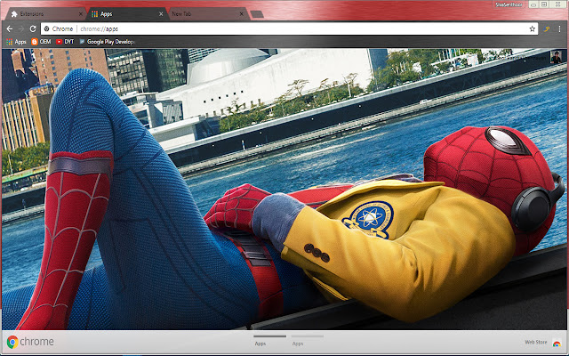 Cool Spider Man HomeComing Super Hero  from Chrome web store to be run with OffiDocs Chromium online