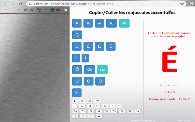 Copier/Coller les majuscules by MicroVinc  from Chrome web store to be run with OffiDocs Chromium online