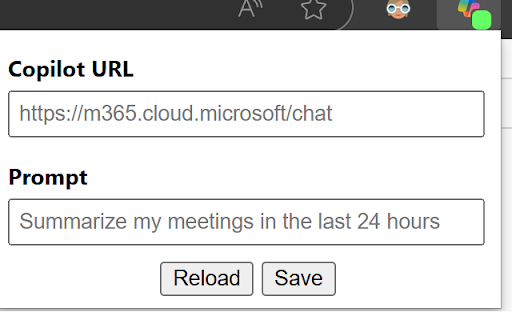 Copilot Reminder  from Chrome web store to be run with OffiDocs Chromium online