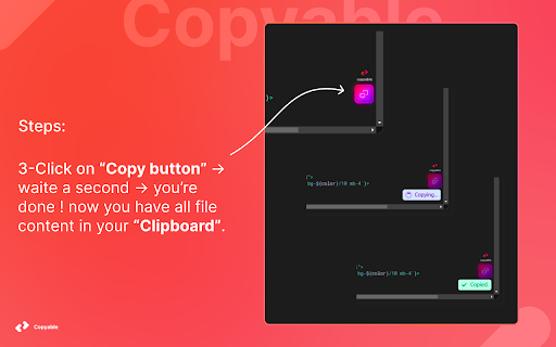 Copyable : Lovable code copy extension  from Chrome web store to be run with OffiDocs Chromium online