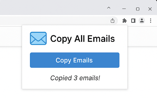 Copy All Emails – Extract Email Addresses from Any Page  from Chrome web store to be run with OffiDocs Chromium online