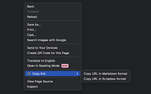Copy as anchor text  from Chrome web store to be run with OffiDocs Chromium online