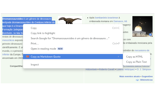 copy as markdown quote  from Chrome web store to be run with OffiDocs Chromium online