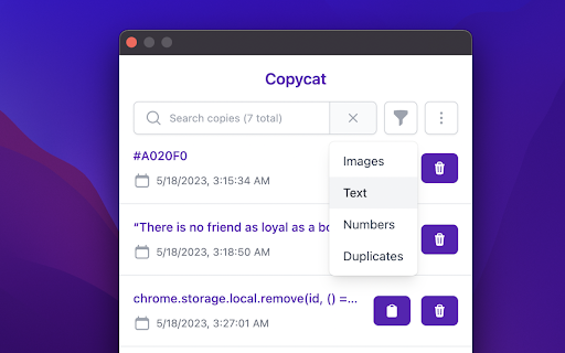 Copycat  from Chrome web store to be run with OffiDocs Chromium online