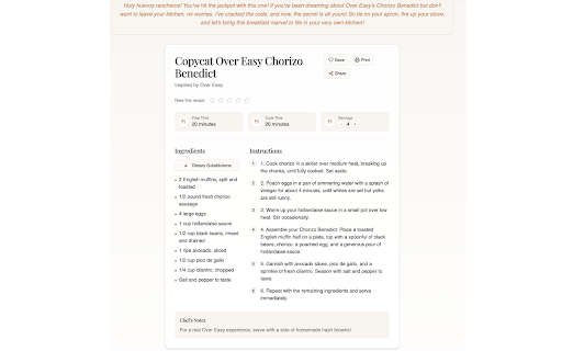 CopyCat Cuisine  from Chrome web store to be run with OffiDocs Chromium online