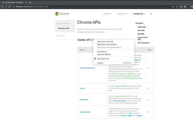 Copy Clean Link  from Chrome web store to be run with OffiDocs Chromium online