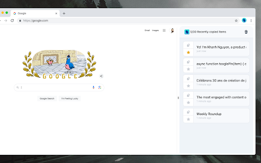 CopyClip Clipboard History Management Side Panel  from Chrome web store to be run with OffiDocs Chromium online