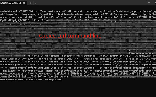 Copy curl on windows  from Chrome web store to be run with OffiDocs Chromium online