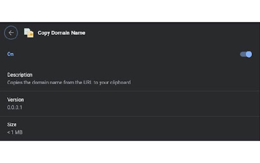 Copy Domain Name  from Chrome web store to be run with OffiDocs Chromium online