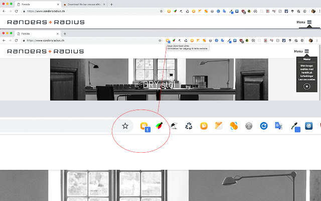 Copy Download Links  from Chrome web store to be run with OffiDocs Chromium online