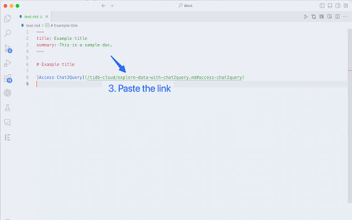 Copy Markdown Link  from Chrome web store to be run with OffiDocs Chromium online