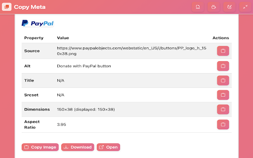 Copy Meta  from Chrome web store to be run with OffiDocs Chromium online