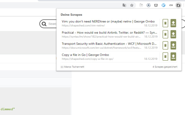 CopyPasta Scrape everything  from Chrome web store to be run with OffiDocs Chromium online