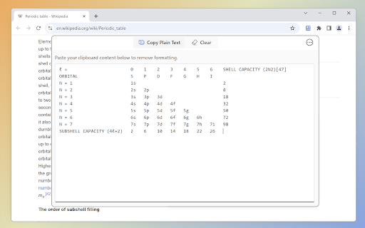 Copy  Paste as Text Neatly formatted  from Chrome web store to be run with OffiDocs Chromium online