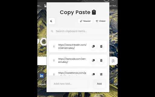 Copy Paste Clipboard  from Chrome web store to be run with OffiDocs Chromium online