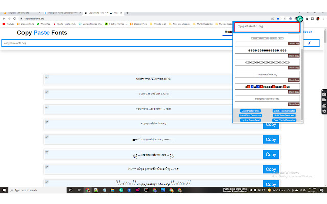Copy Paste Fonts  from Chrome web store to be run with OffiDocs Chromium online