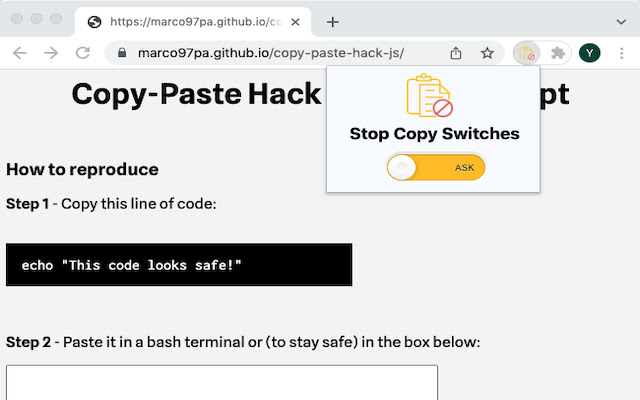 Copy Paste Hack Blocker  from Chrome web store to be run with OffiDocs Chromium online
