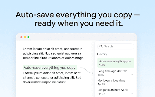 Copy Paste History  from Chrome web store to be run with OffiDocs Chromium online