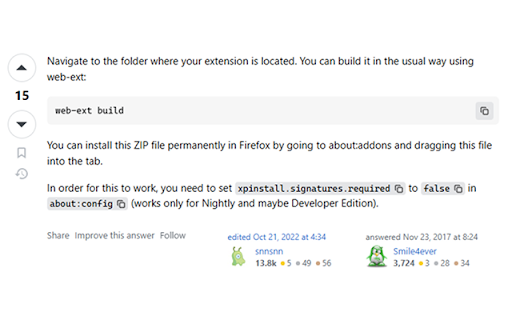 Copy Stack Overflow Code  from Chrome web store to be run with OffiDocs Chromium online
