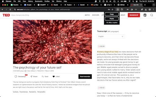 Copy Tabs URLs  from Chrome web store to be run with OffiDocs Chromium online