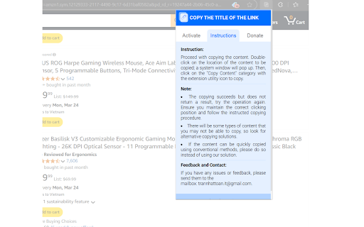 Copy The Title Of The Link  from Chrome web store to be run with OffiDocs Chromium online