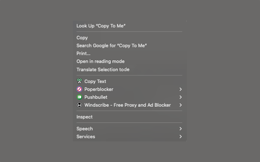 Copy To Me  from Chrome web store to be run with OffiDocs Chromium online