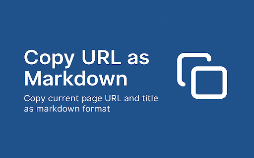 Copy URL As Markdown  from Chrome web store to be run with OffiDocs Chromium online