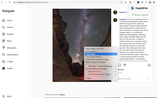 CopyWrite  from Chrome web store to be run with OffiDocs Chromium online