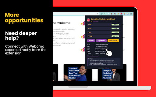 Core Web Vitals Instant Check  from Chrome web store to be run with OffiDocs Chromium online